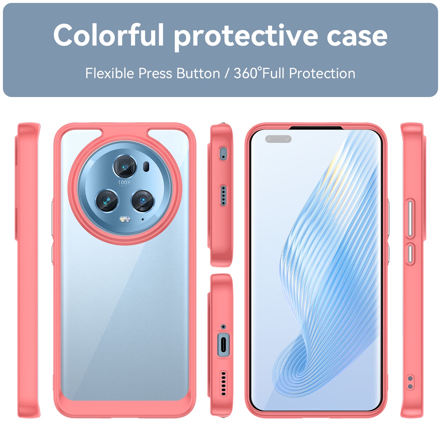 For Honor Magic5 Pro TPU+Acrylic Anti-scratch Phone Case Drop-proof Back Cover