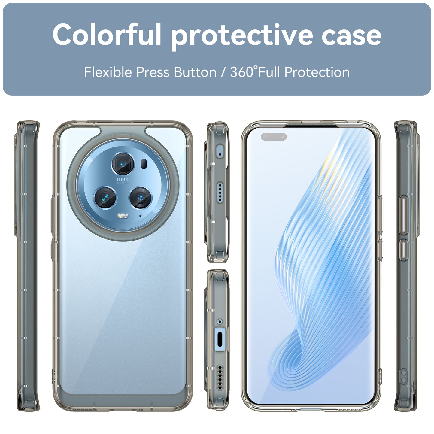 For Honor Magic5 Pro TPU+Acrylic Anti-scratch Phone Case Drop-proof Back Cover
