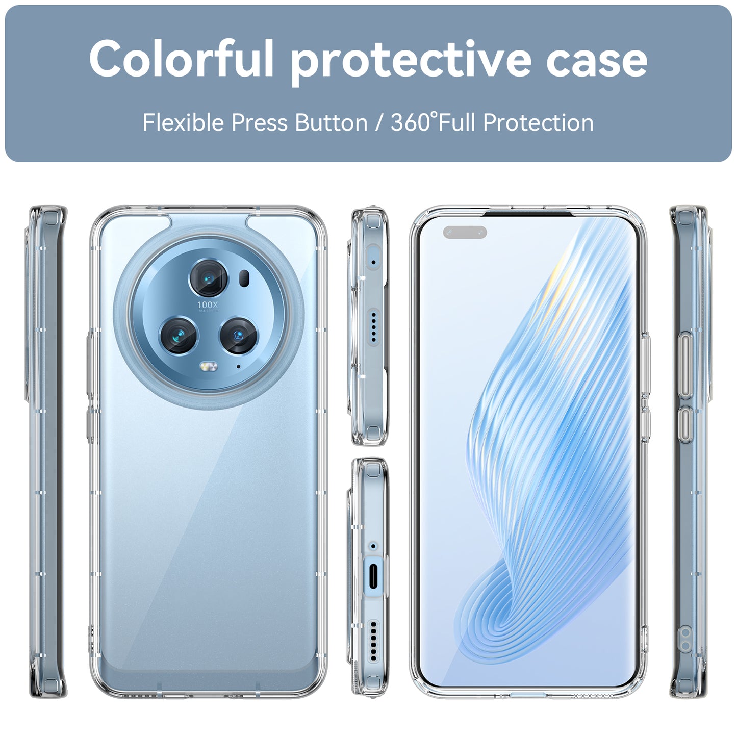 For Honor Magic5 Pro TPU+Acrylic Anti-scratch Phone Case Drop-proof Back Cover