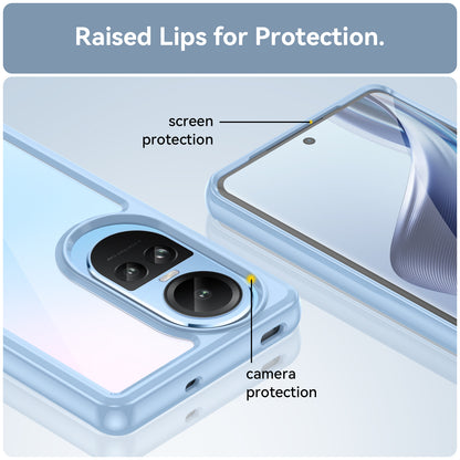 For Oppo Reno10 Pro 5G (Global) / Reno10 5G (Global) TPU+Acrylic Hybrid Case Drop-proof Mobile Phone Back Protector Cover