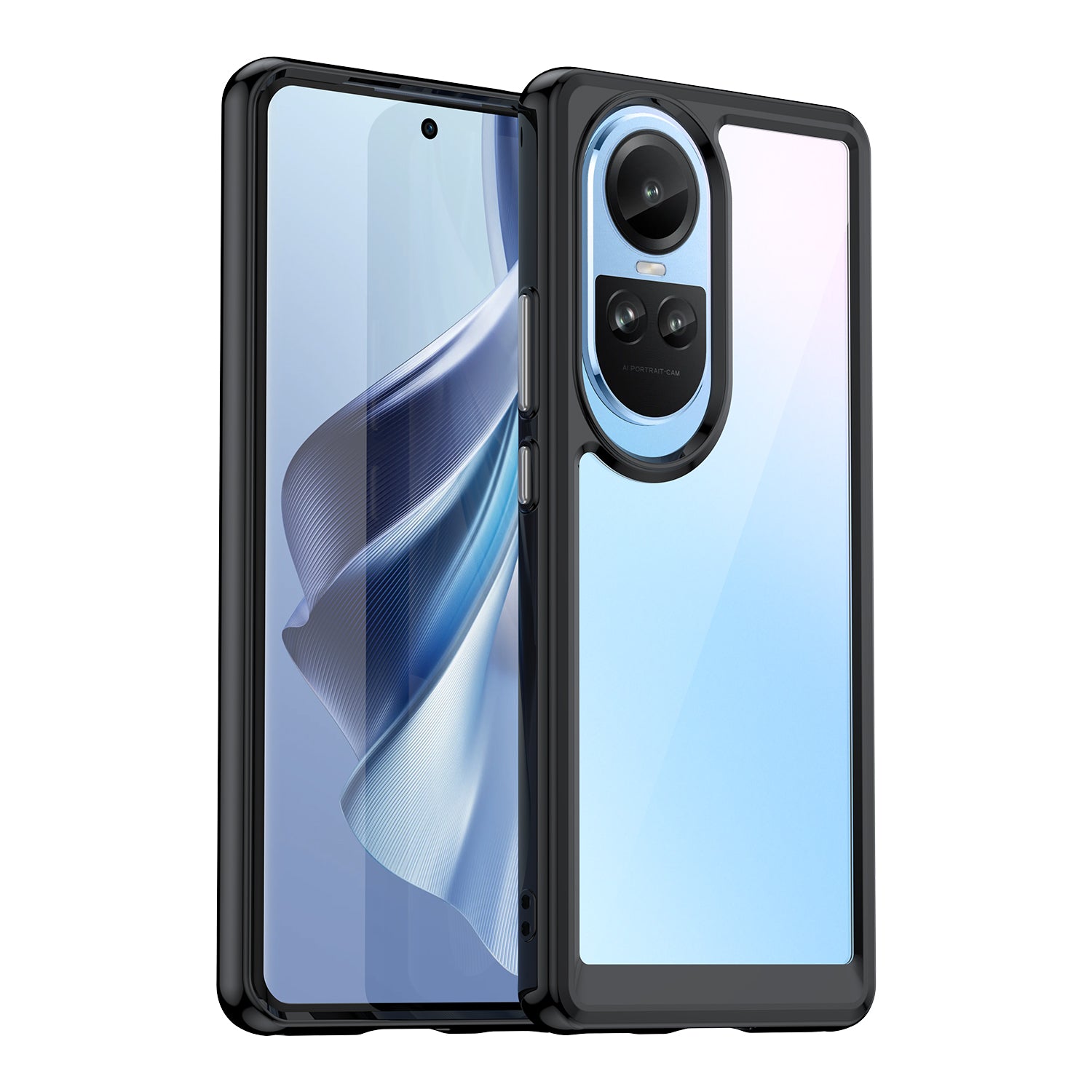 For Oppo Reno10 Pro 5G (Global) / Reno10 5G (Global) TPU+Acrylic Hybrid Case Drop-proof Mobile Phone Back Protector Cover