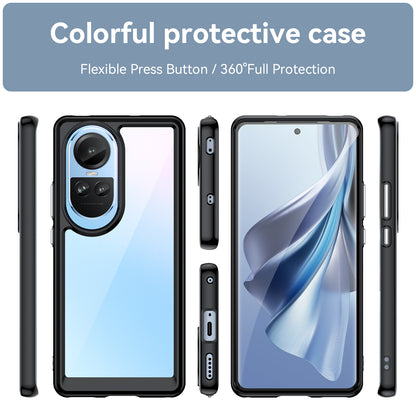 For Oppo Reno10 Pro 5G (Global) / Reno10 5G (Global) TPU+Acrylic Hybrid Case Drop-proof Mobile Phone Back Protector Cover