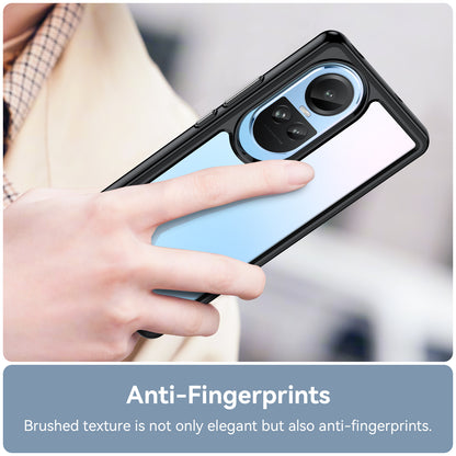 For Oppo Reno10 Pro 5G (Global) / Reno10 5G (Global) TPU+Acrylic Hybrid Case Drop-proof Mobile Phone Back Protector Cover