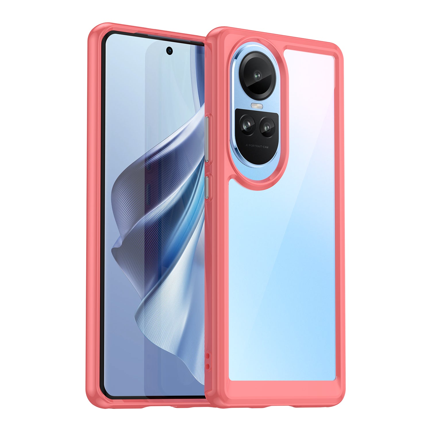 For Oppo Reno10 Pro 5G (Global) / Reno10 5G (Global) TPU+Acrylic Hybrid Case Drop-proof Mobile Phone Back Protector Cover