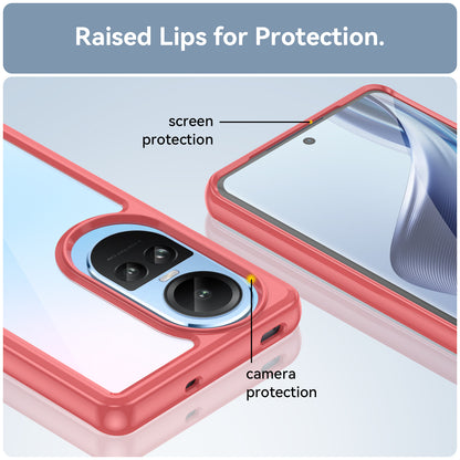 For Oppo Reno10 Pro 5G (Global) / Reno10 5G (Global) TPU+Acrylic Hybrid Case Drop-proof Mobile Phone Back Protector Cover