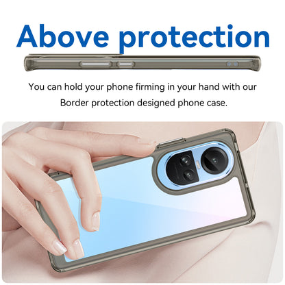 For Oppo Reno10 Pro 5G (Global) / Reno10 5G (Global) TPU+Acrylic Hybrid Case Drop-proof Mobile Phone Back Protector Cover