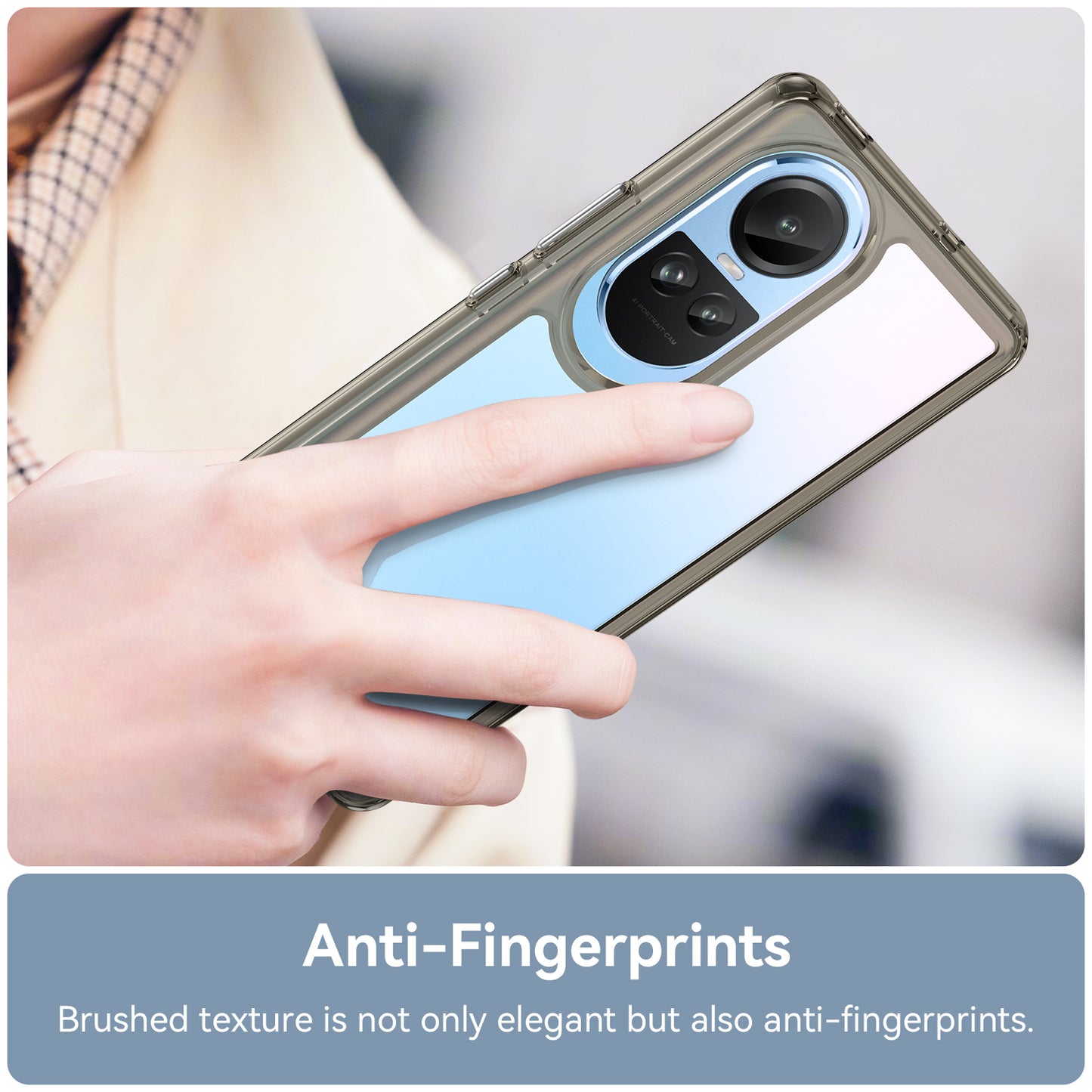 For Oppo Reno10 Pro 5G (Global) / Reno10 5G (Global) TPU+Acrylic Hybrid Case Drop-proof Mobile Phone Back Protector Cover