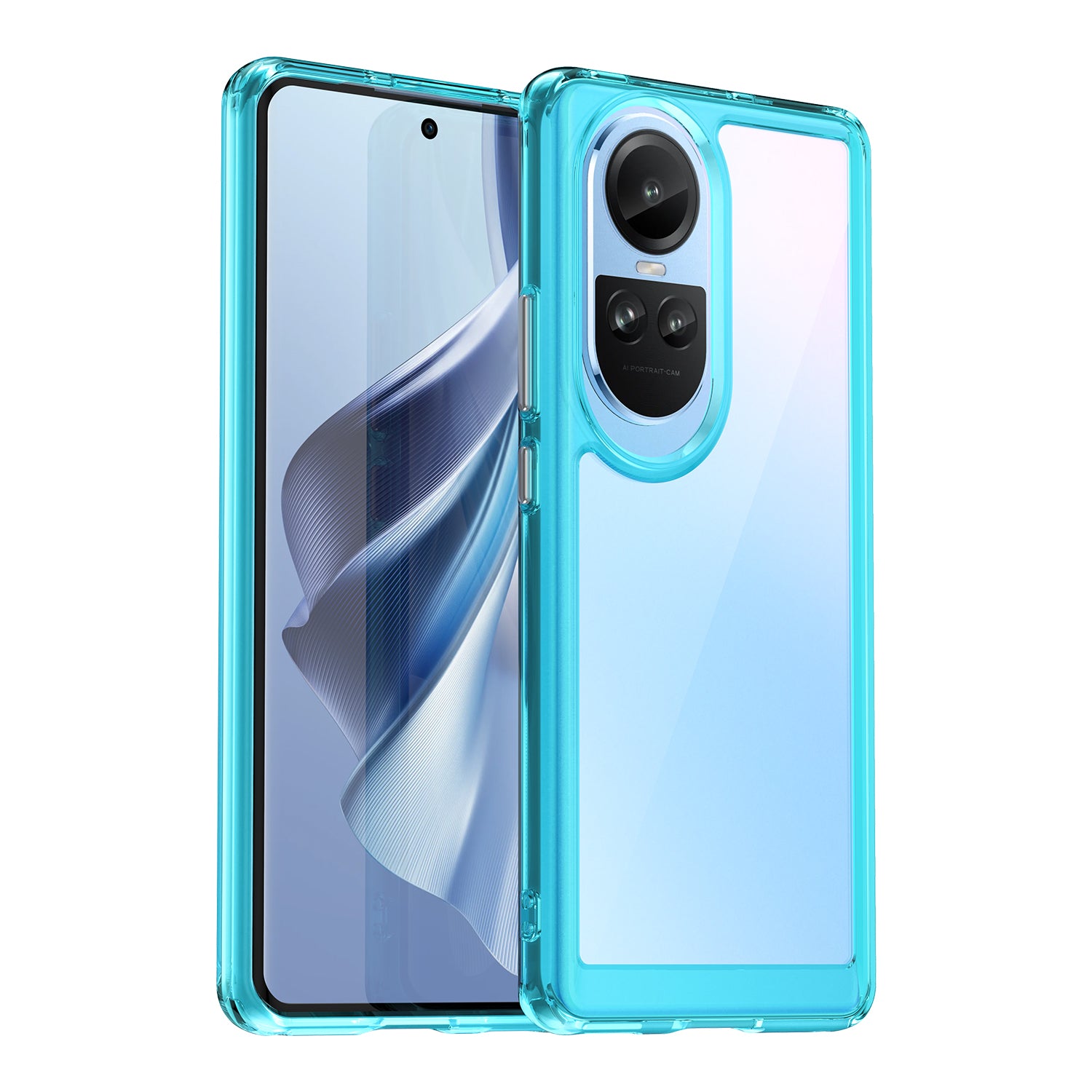 For Oppo Reno10 Pro 5G (Global) / Reno10 5G (Global) TPU+Acrylic Hybrid Case Drop-proof Mobile Phone Back Protector Cover