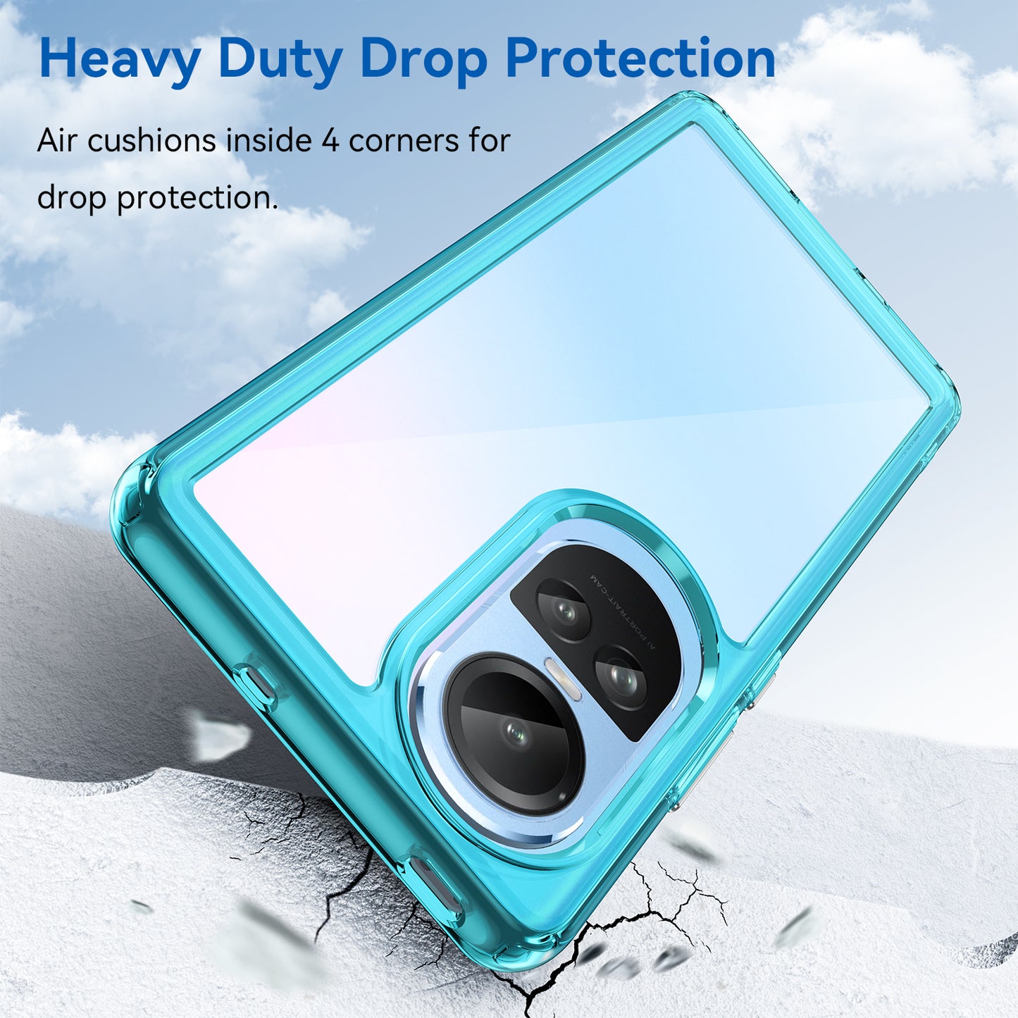 For Oppo Reno10 Pro 5G (Global) / Reno10 5G (Global) TPU+Acrylic Hybrid Case Drop-proof Mobile Phone Back Protector Cover