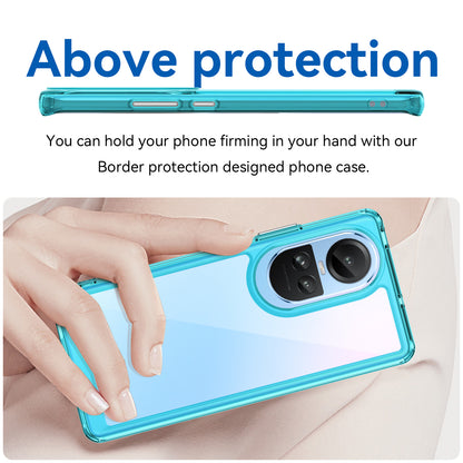 For Oppo Reno10 Pro 5G (Global) / Reno10 5G (Global) TPU+Acrylic Hybrid Case Drop-proof Mobile Phone Back Protector Cover