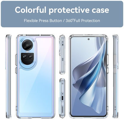 For Oppo Reno10 Pro 5G (Global) / Reno10 5G (Global) TPU+Acrylic Hybrid Case Drop-proof Mobile Phone Back Protector Cover