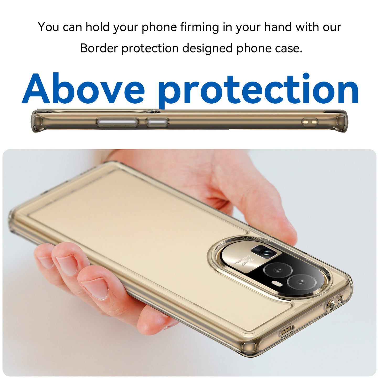 Candy Series For Oppo Reno10 Pro+ 5G Shock-absorbing TPU Phone Case Clear Back Cover