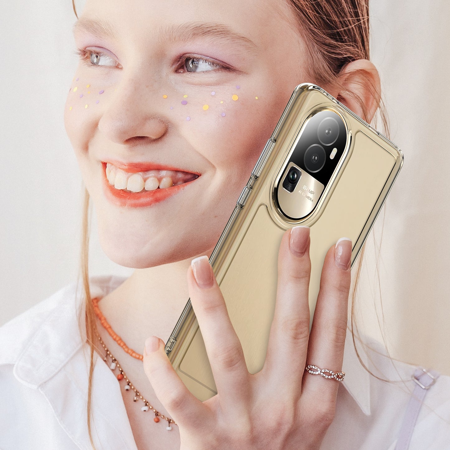 Candy Series For Oppo Reno10 Pro+ 5G Shock-absorbing TPU Phone Case Clear Back Cover