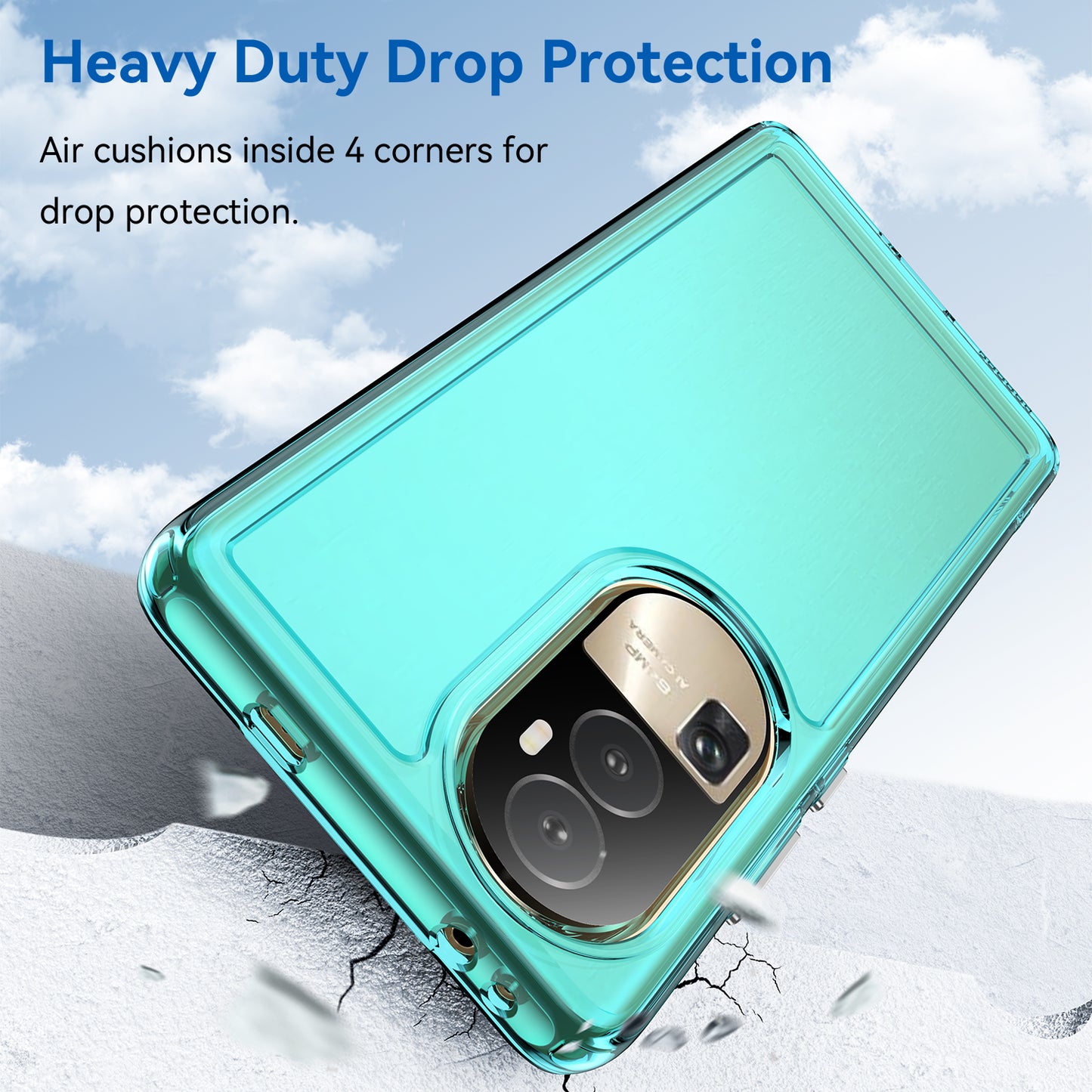 Candy Series For Oppo Reno10 Pro+ 5G Shock-absorbing TPU Phone Case Clear Back Cover