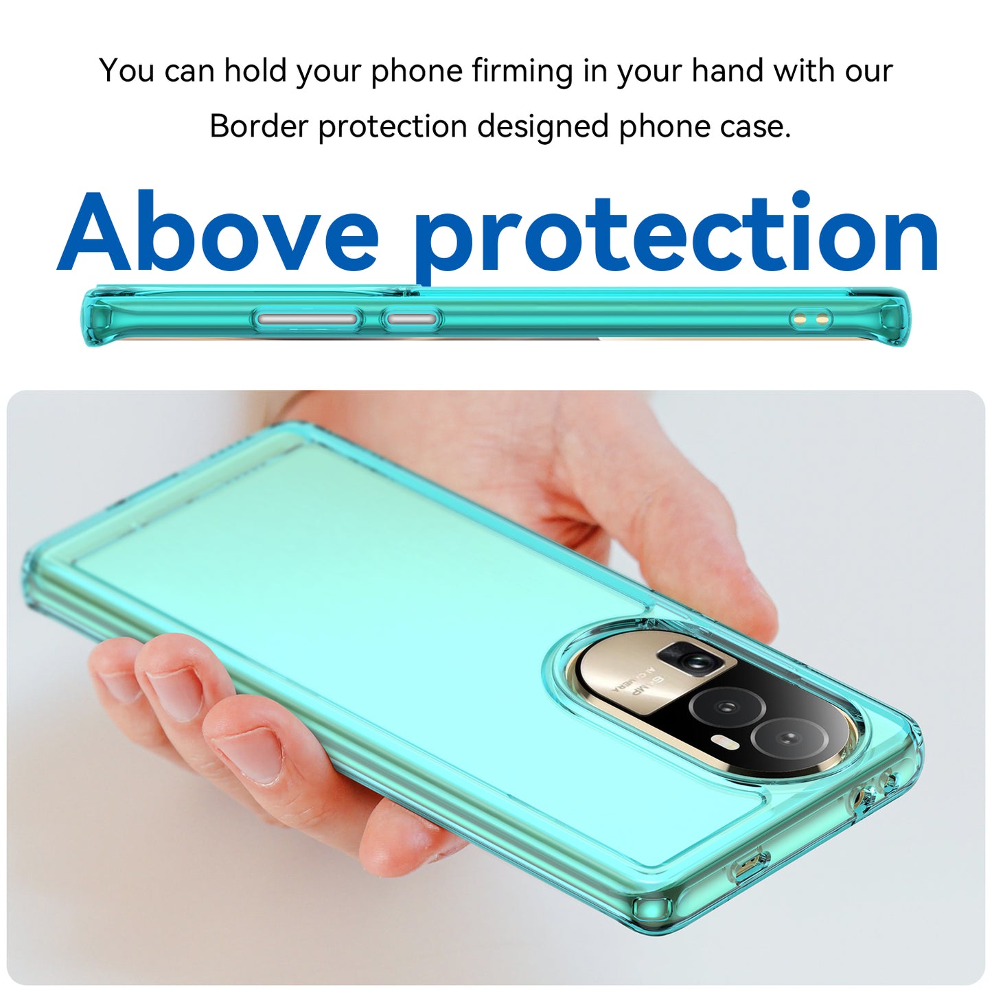 Candy Series For Oppo Reno10 Pro+ 5G Shock-absorbing TPU Phone Case Clear Back Cover