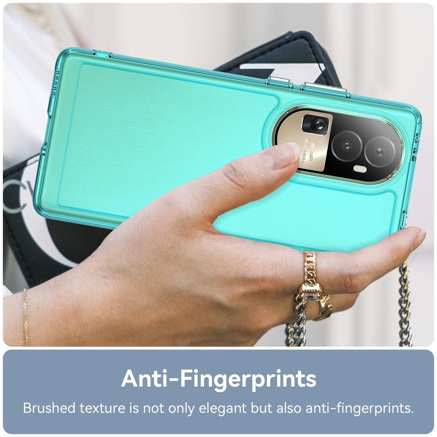 Candy Series For Oppo Reno10 Pro+ 5G Shock-absorbing TPU Phone Case Clear Back Cover