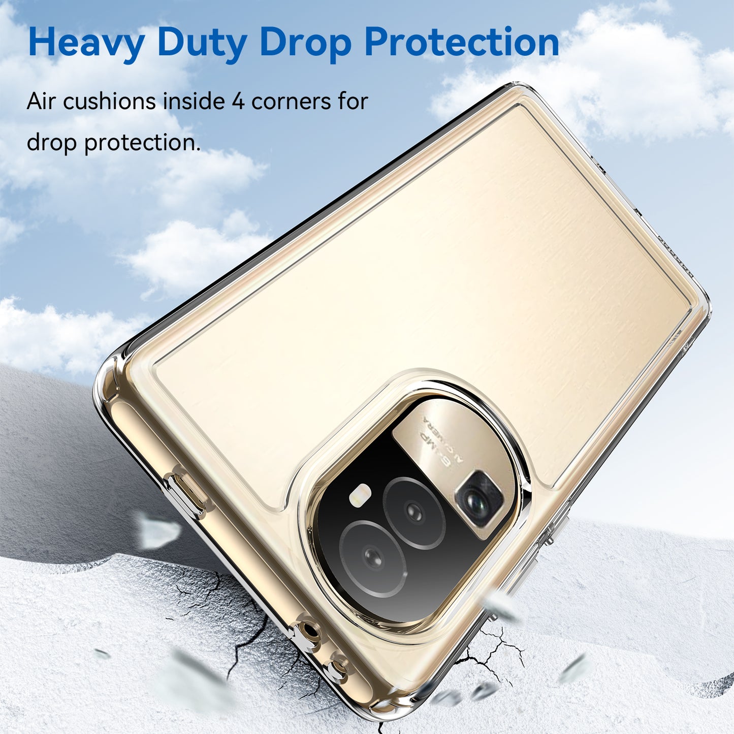 Candy Series For Oppo Reno10 Pro+ 5G Shock-absorbing TPU Phone Case Clear Back Cover