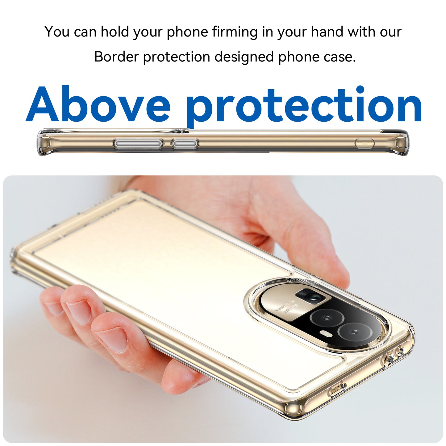 Candy Series For Oppo Reno10 Pro+ 5G Shock-absorbing TPU Phone Case Clear Back Cover