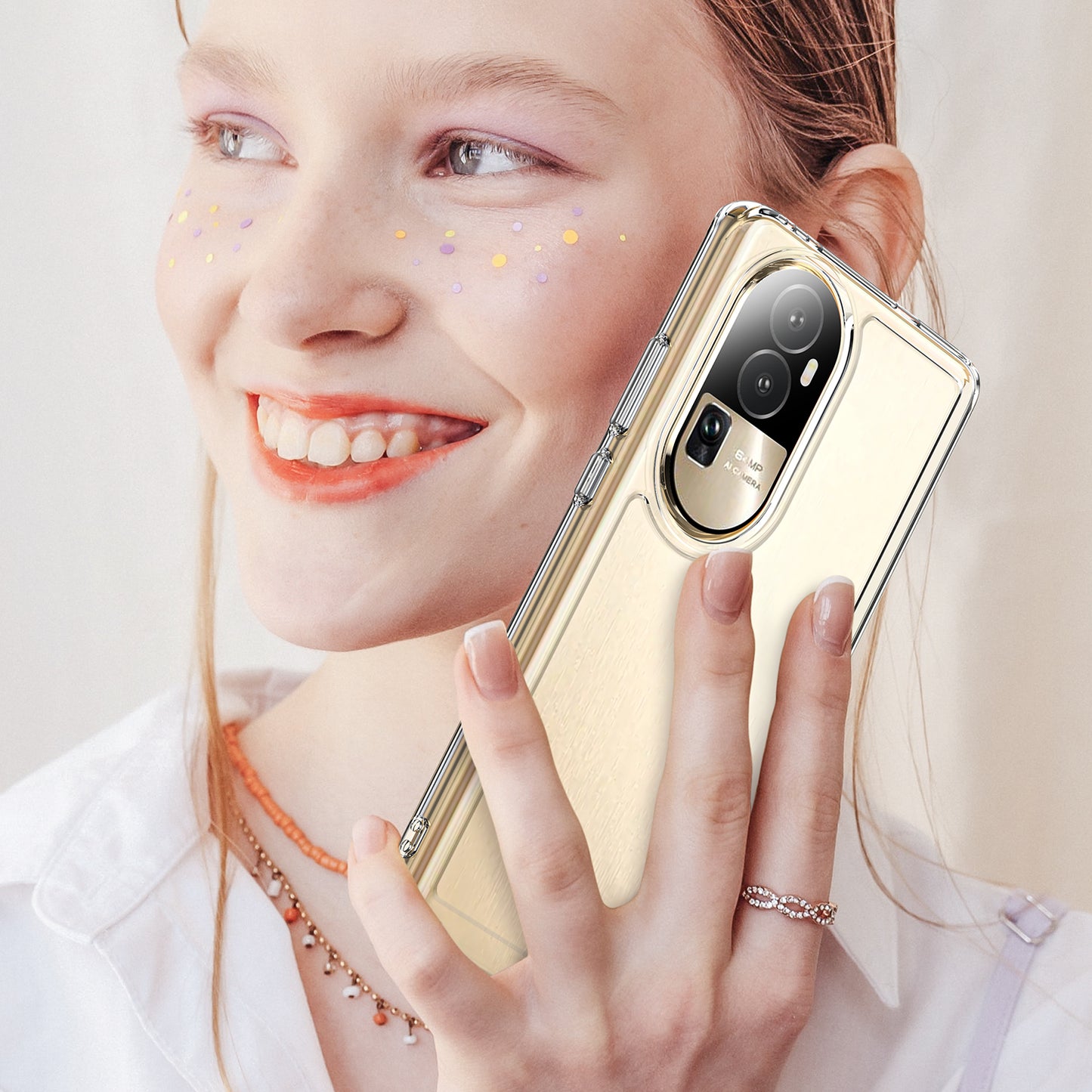 Candy Series For Oppo Reno10 Pro+ 5G Shock-absorbing TPU Phone Case Clear Back Cover