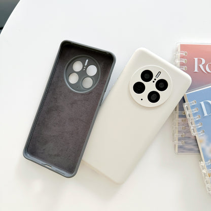 For Huawei Mate 50 Pro 4G Liquid Silicone+PC Phone Case Anti-drop Cover with Soft Lining