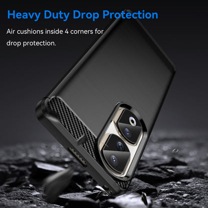 For Honor 90 Pro Carbon Fiber Texture Phone Case Soft TPU Brushed Anti-fall Cover