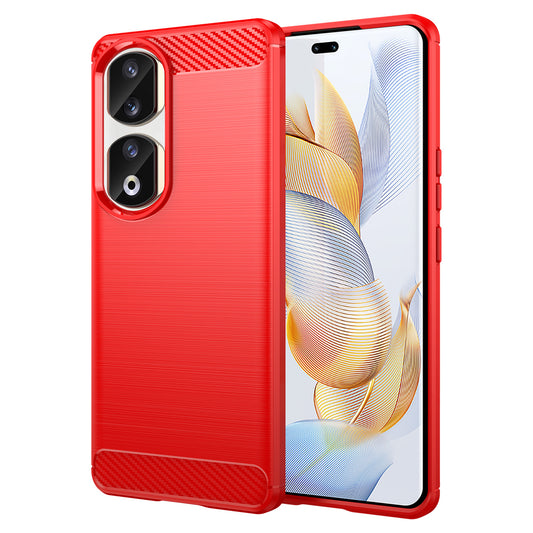 For Honor 90 Pro Carbon Fiber Texture Phone Case Soft TPU Brushed Anti-fall Cover