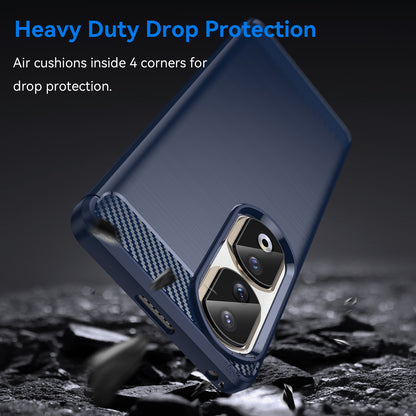 For Honor 90 Pro Carbon Fiber Texture Phone Case Soft TPU Brushed Anti-fall Cover