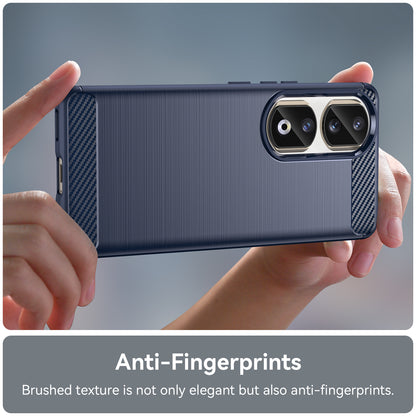 For Honor 90 Pro Carbon Fiber Texture Phone Case Soft TPU Brushed Anti-fall Cover