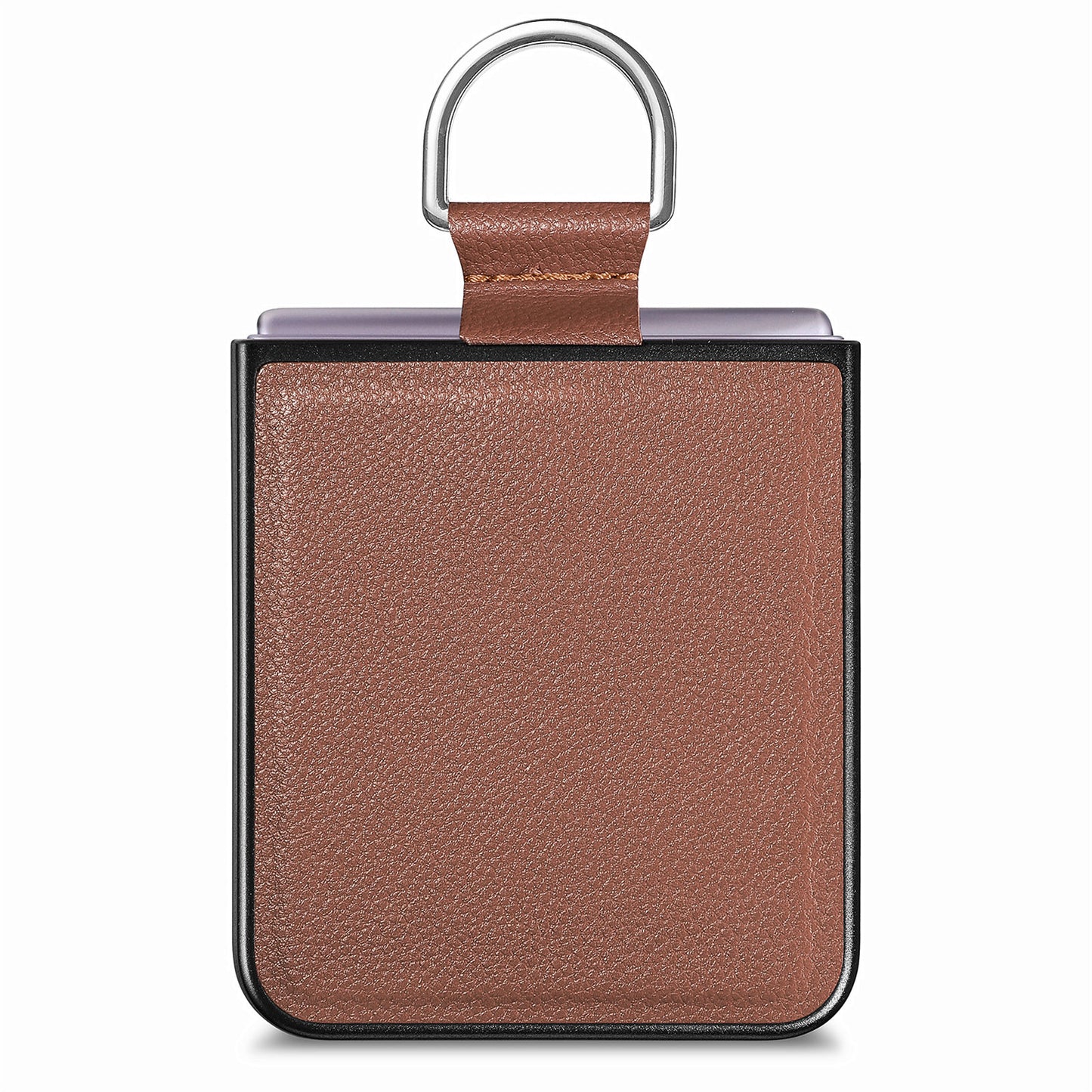 Finger Ring Holder Phone Case for Motorola Razr 40 5G , Litchi Texture Leather Coated PC Cover