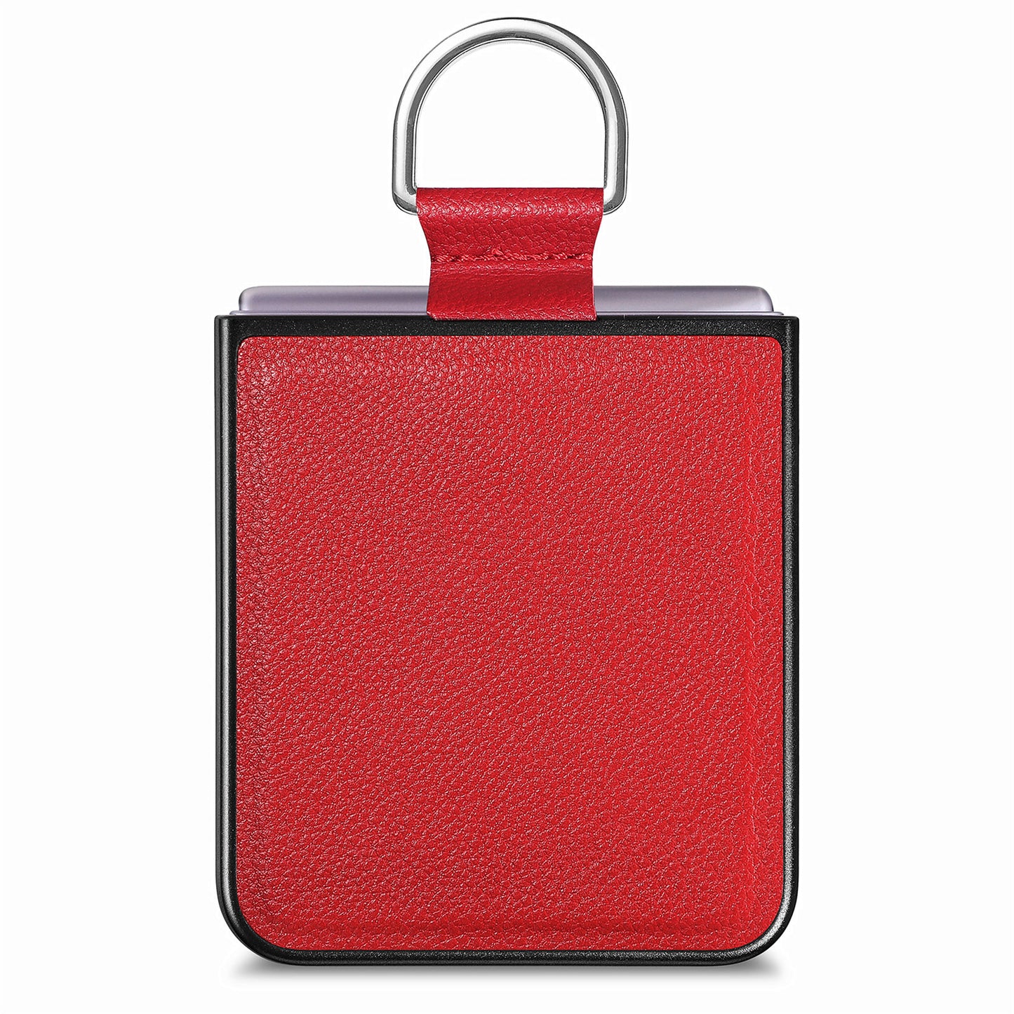 Finger Ring Holder Phone Case for Motorola Razr 40 5G , Litchi Texture Leather Coated PC Cover