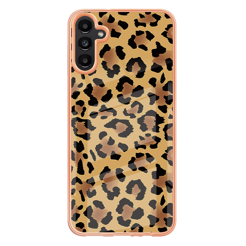 YB IMD Series-19 Style D For Samsung Galaxy A14 5G Pattern Printed 2.0mm TPU Back Cover Electroplated IMD Phone Case