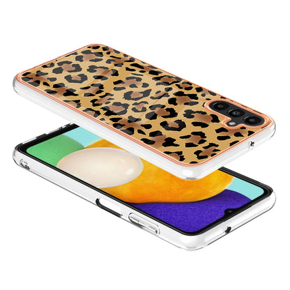 YB IMD Series-19 Style D For Samsung Galaxy A14 5G Pattern Printed 2.0mm TPU Back Cover Electroplated IMD Phone Case