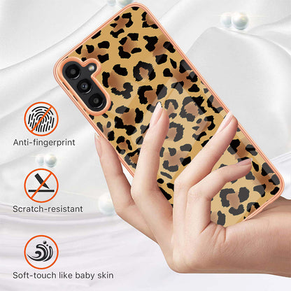 YB IMD Series-19 Style D For Samsung Galaxy A14 5G Pattern Printed 2.0mm TPU Back Cover Electroplated IMD Phone Case