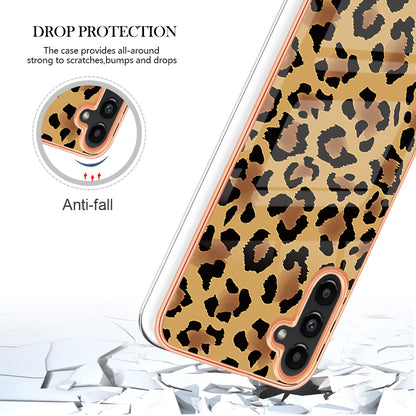 YB IMD Series-19 Style D For Samsung Galaxy A14 5G Pattern Printed 2.0mm TPU Back Cover Electroplated IMD Phone Case
