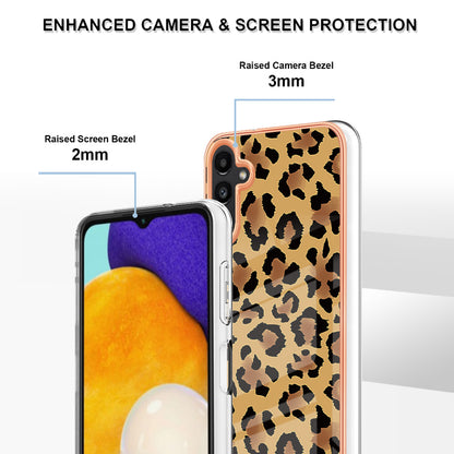 YB IMD Series-19 Style D For Samsung Galaxy A14 5G Pattern Printed 2.0mm TPU Back Cover Electroplated IMD Phone Case