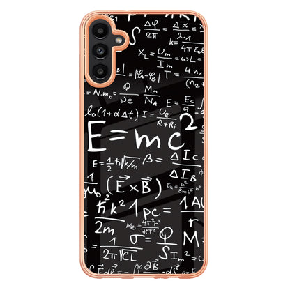 YB IMD Series-19 Style D For Samsung Galaxy A14 5G Pattern Printed 2.0mm TPU Back Cover Electroplated IMD Phone Case
