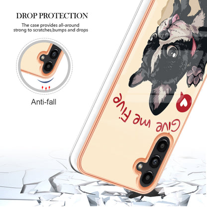 YB IMD Series-19 Style D For Samsung Galaxy A34 5G IMD Pattern Printing Cover 2.0mm TPU Cell Phone Case