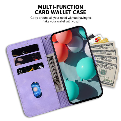 For Huawei nova Y61 4G Stand Cover Imprinted 7-Shape Pattern Wallet Flip Leather Phone Case