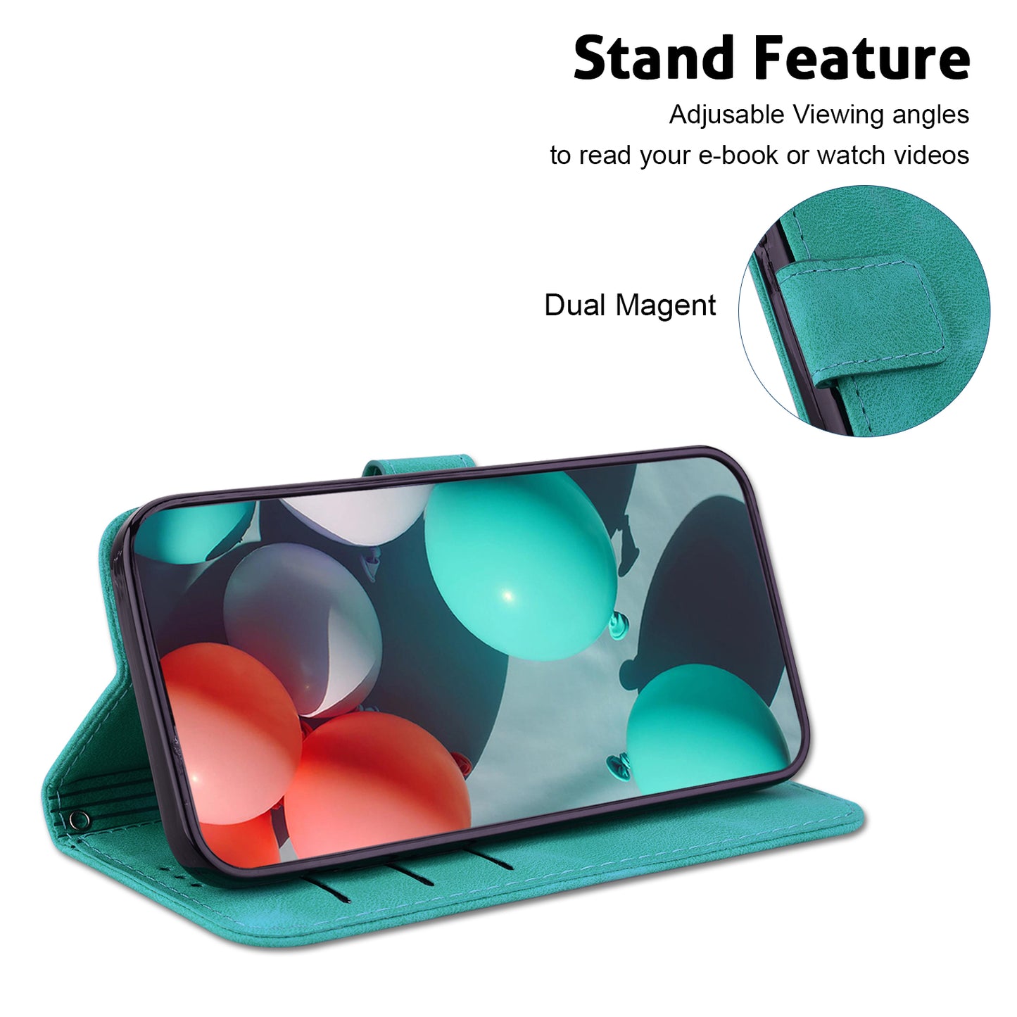 For Huawei nova Y61 4G Stand Cover Imprinted 7-Shape Pattern Wallet Flip Leather Phone Case