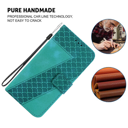 For Huawei nova Y61 4G Stand Cover Imprinted 7-Shape Pattern Wallet Flip Leather Phone Case