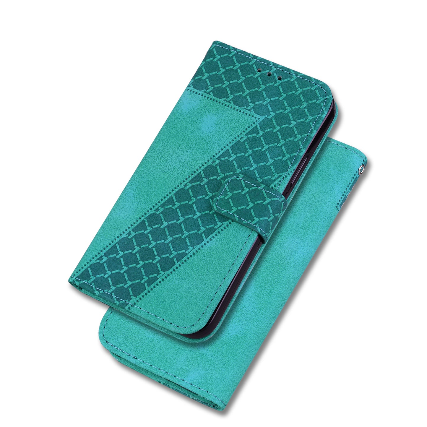 For Huawei nova Y61 4G Stand Cover Imprinted 7-Shape Pattern Wallet Flip Leather Phone Case