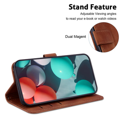 For Huawei nova Y61 4G Stand Cover Imprinted 7-Shape Pattern Wallet Flip Leather Phone Case
