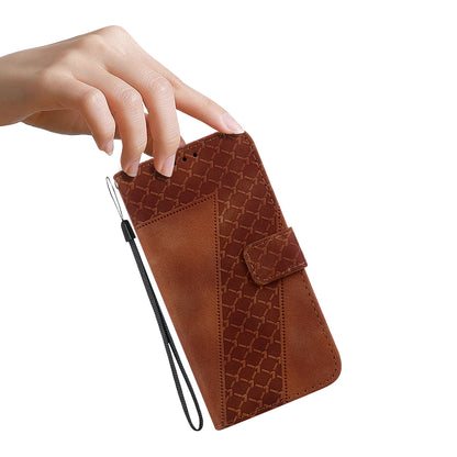 For Huawei nova Y61 4G Stand Cover Imprinted 7-Shape Pattern Wallet Flip Leather Phone Case