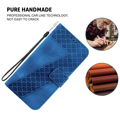For Huawei nova Y61 4G Stand Cover Imprinted 7-Shape Pattern Wallet Flip Leather Phone Case