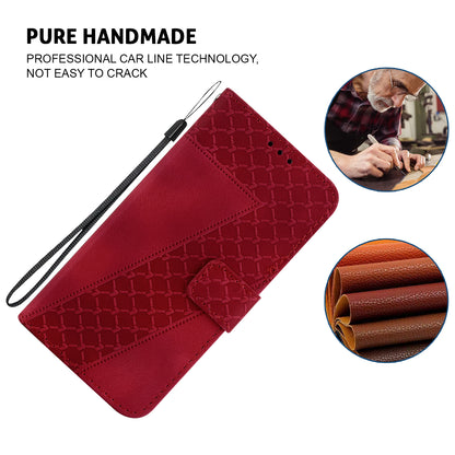 For Huawei nova Y61 4G Stand Cover Imprinted 7-Shape Pattern Wallet Flip Leather Phone Case