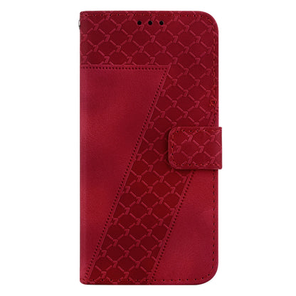 For Huawei nova Y61 4G Stand Cover Imprinted 7-Shape Pattern Wallet Flip Leather Phone Case