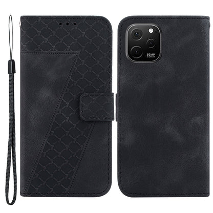 For Huawei nova Y61 4G Stand Cover Imprinted 7-Shape Pattern Wallet Flip Leather Phone Case