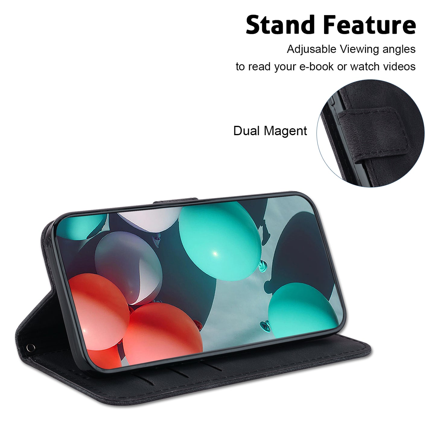For Huawei nova Y61 4G Stand Cover Imprinted 7-Shape Pattern Wallet Flip Leather Phone Case