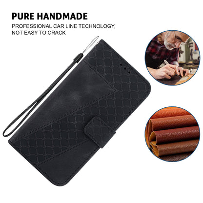 For Huawei nova Y61 4G Stand Cover Imprinted 7-Shape Pattern Wallet Flip Leather Phone Case