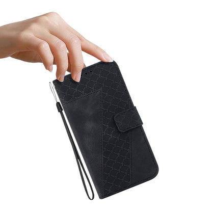 For Huawei nova Y61 4G Stand Cover Imprinted 7-Shape Pattern Wallet Flip Leather Phone Case